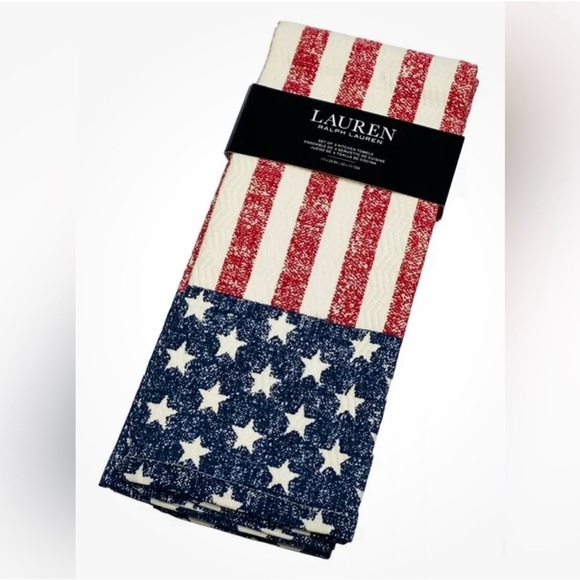 Lauren Ralph Lauren July 4thRed, White, and Blue Star-Striped Kitchen Towels - Picture 4 of 11